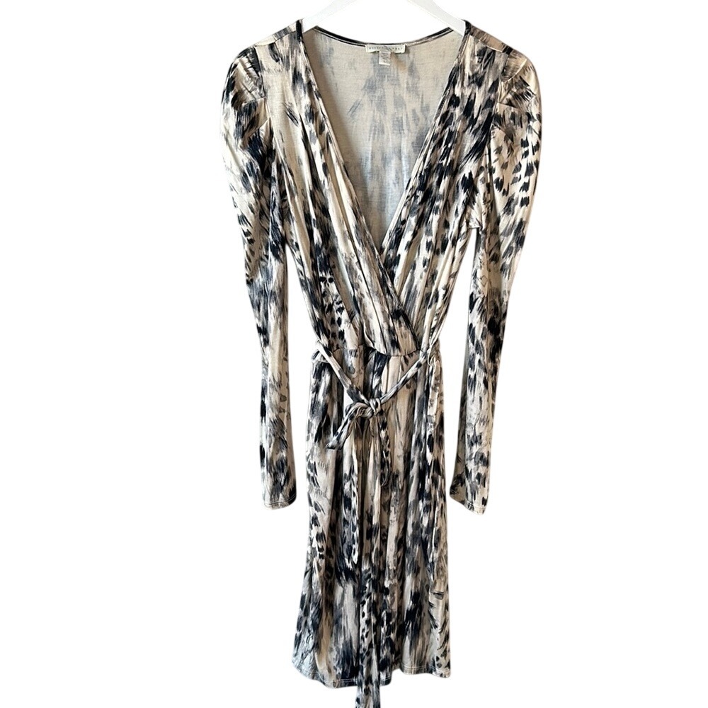Weston Wear Women's Surplice Front Dress Size Large Gathered Shoulder